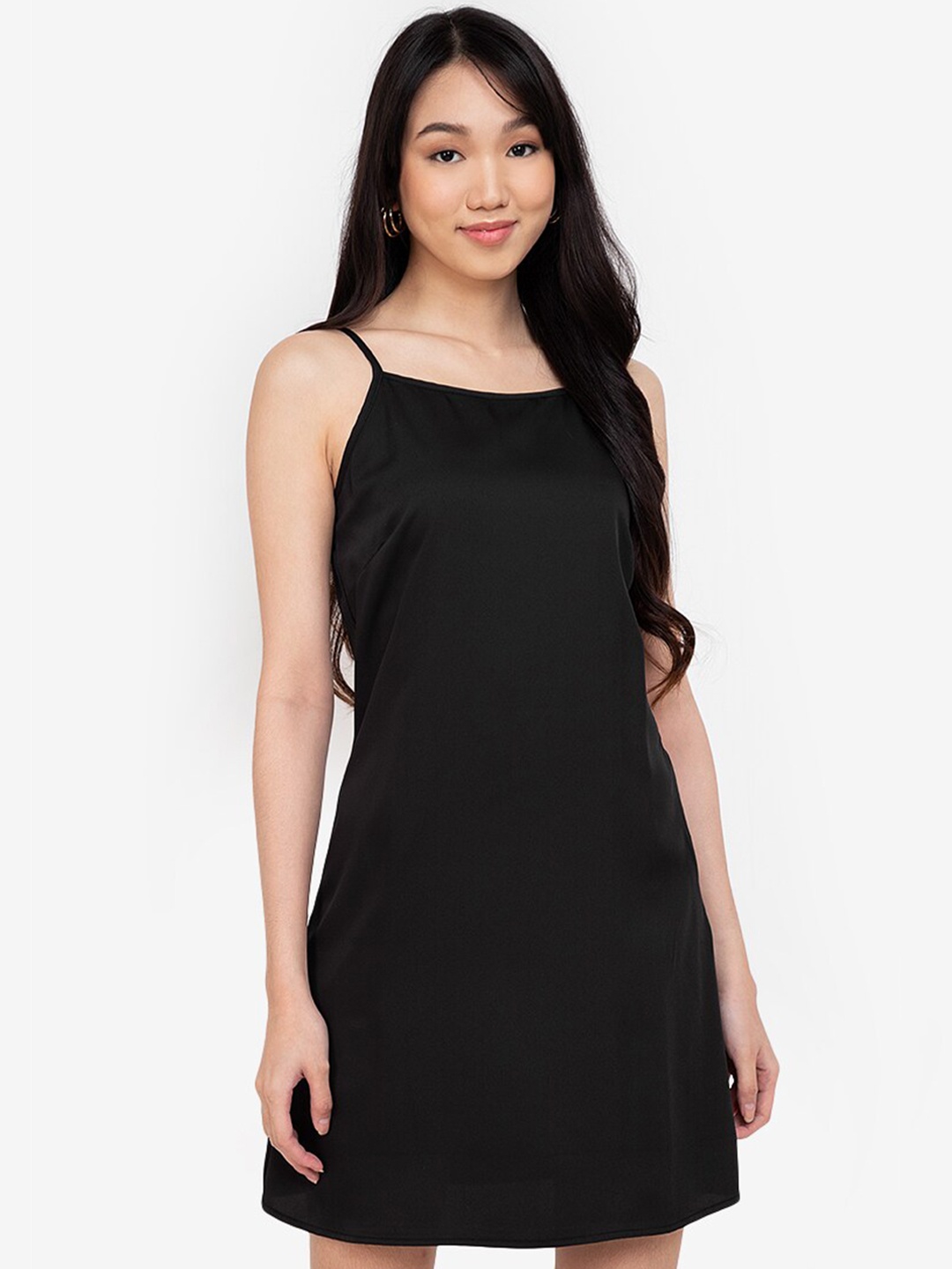 

ZALORA BASICS Black Square Neck Cami Dress