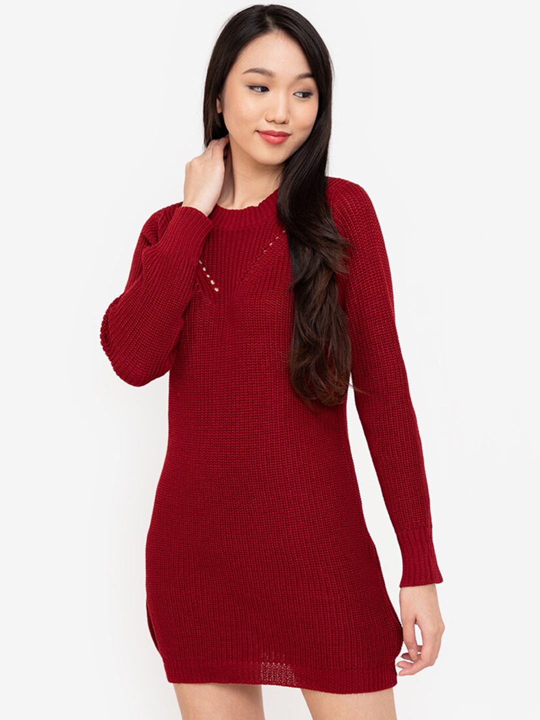 

ZALORA BASICS Red Sweater Mini Dress