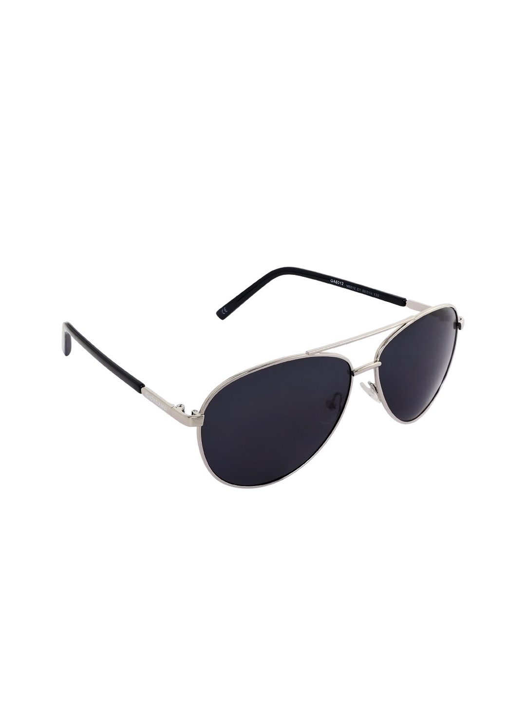 

GIORDANO Unisex Grey Lens & Silver-Toned Aviator Sunglasses GA6012C01-Smoke