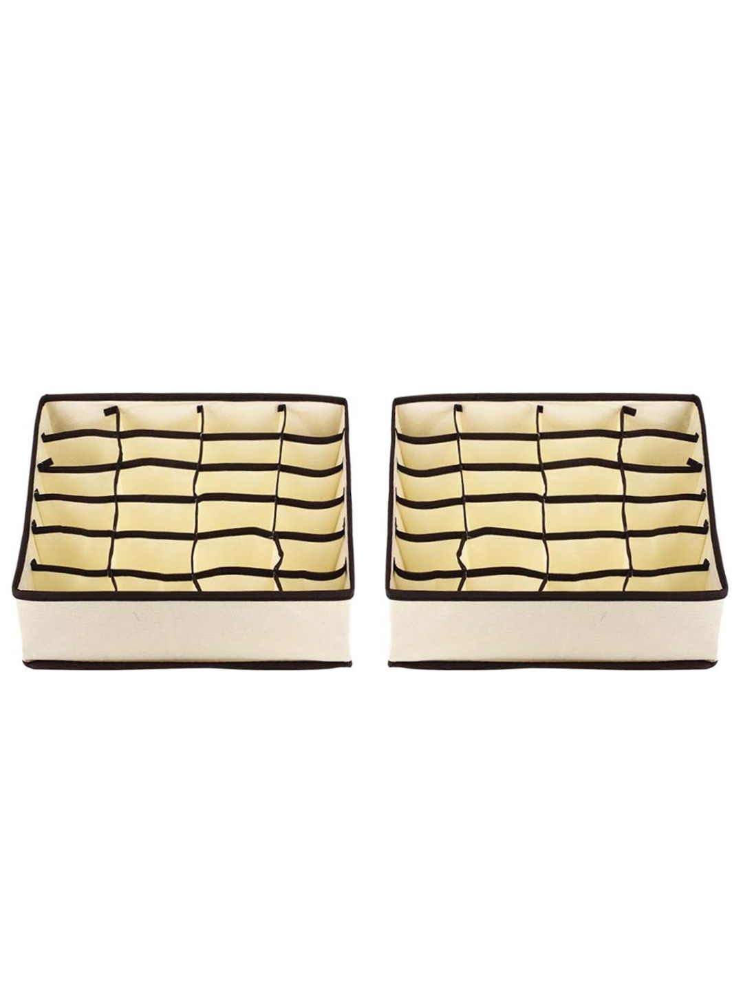 

HOUSE OF QUIRK Beige 2 Pieces Closet Socks Organizer