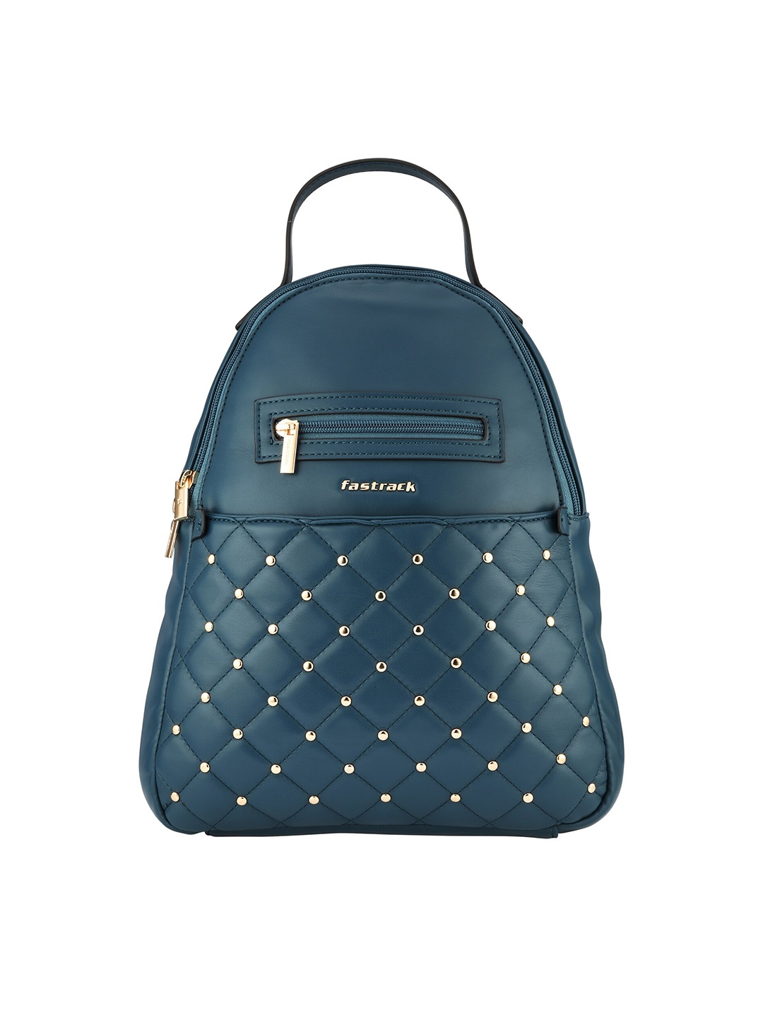 

Fastrack Women Navy Blue Embellished Quilted Backpack
