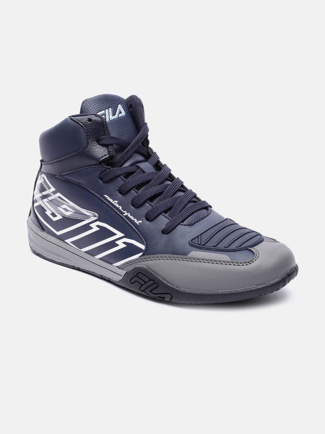 

FILA Men Blue Printed PU Sneakers