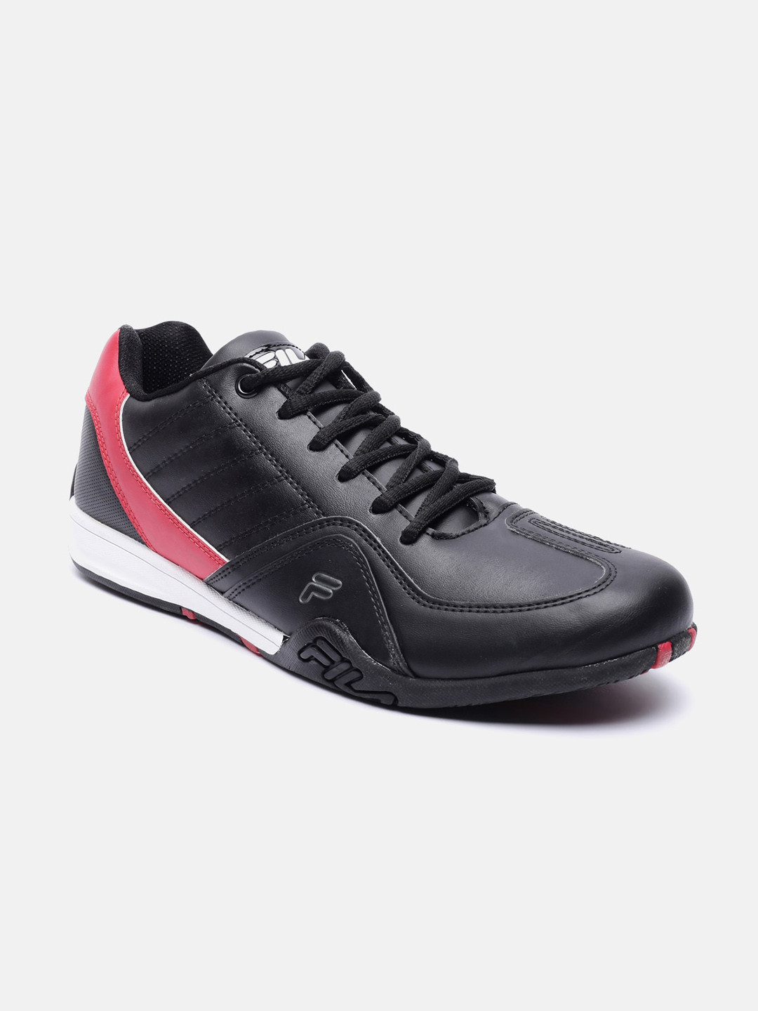 

FILA Men Black & Pink Colourblocked PU Sneakers