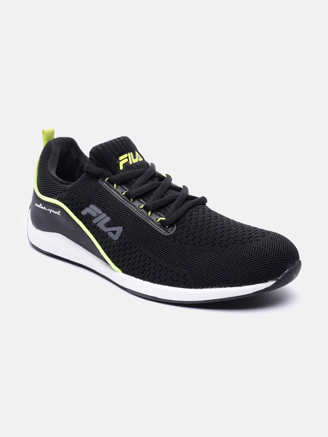 

FILA Men Black Woven Design Sneakers