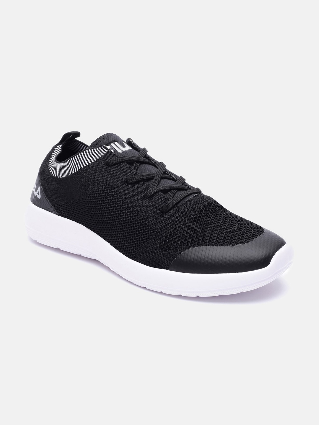 

FILA Men Black Woven Design PU Sneakers