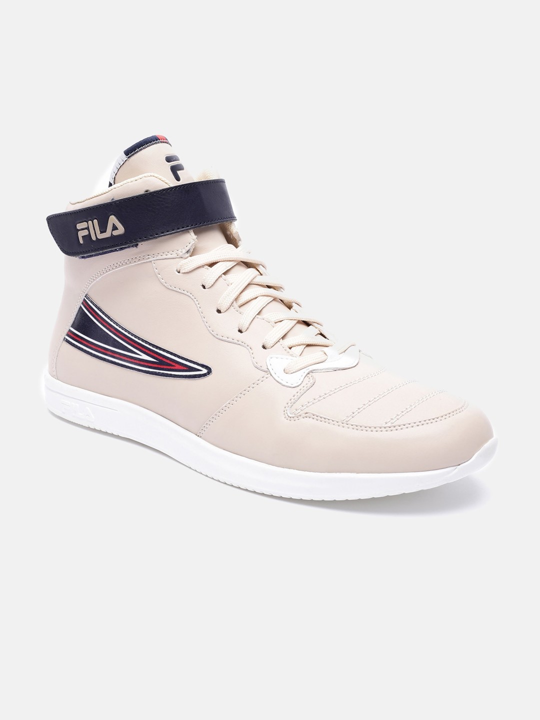 

FILA Men Beige Mid-Top Sneakers