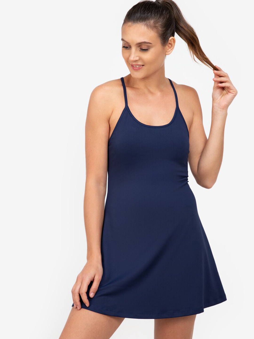 

ZALORA ACTIVE Navy Blue A-Line Mini Dress