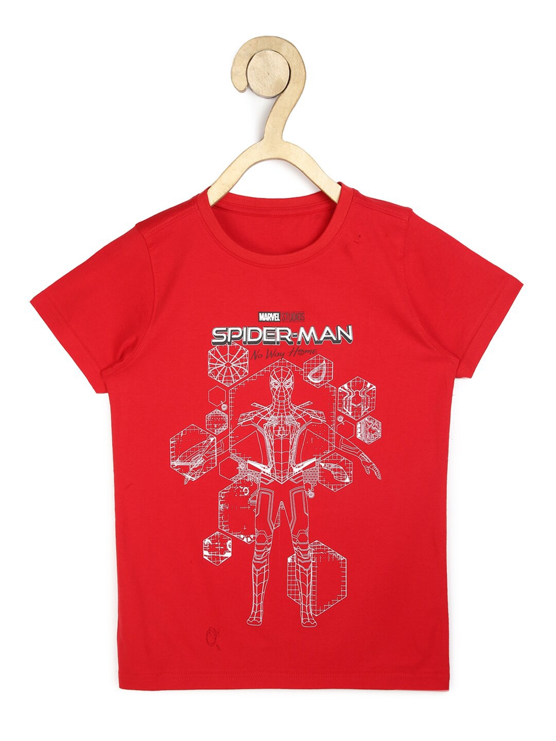 

Allen Solly Junior Boys Red Spider-Man Printed Pure Cotton T-shirt