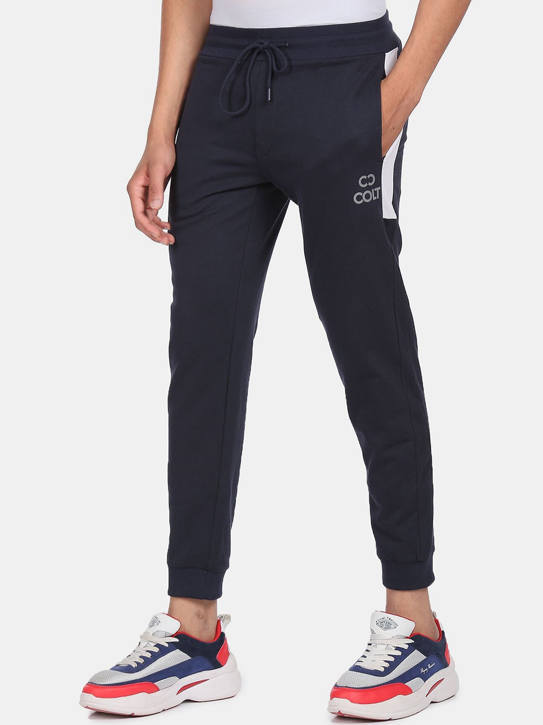 

Colt Men Navy Blue Mid Rise Solid Track Pants