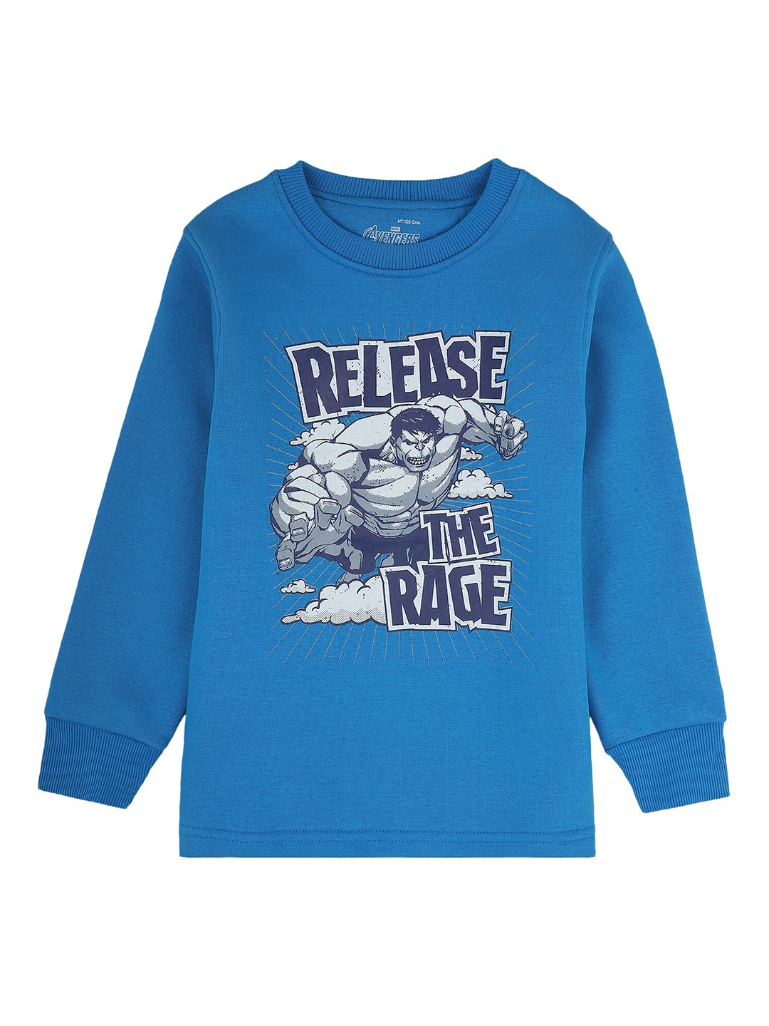 PROTEENS Boys Blue & Grey Hulk Printed Cotton T-shirt