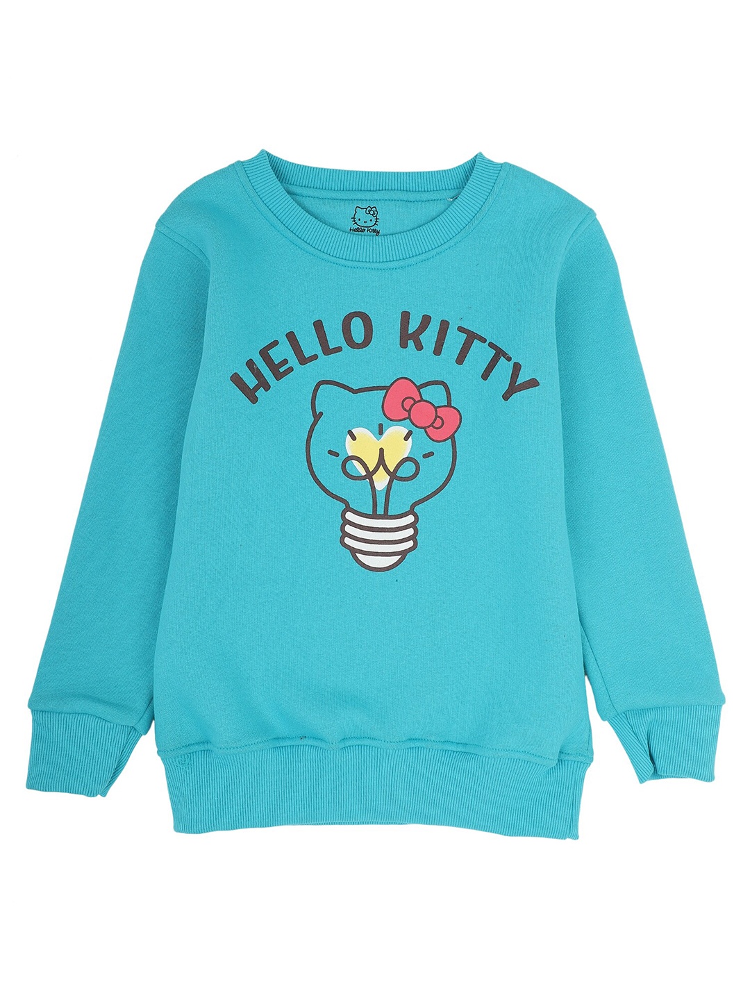 

PROTEENS Girls Blue & Black Hello Kitty Printed Cotton T-shirt