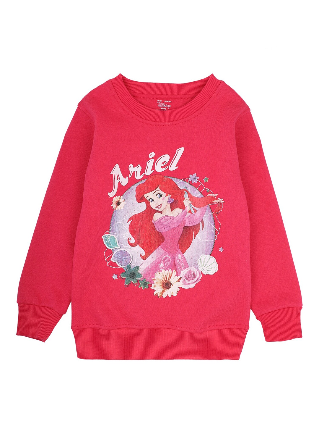 

PROTEENS Girls Fuchsia Pink & White Ariel Printed Cotton T-shirt