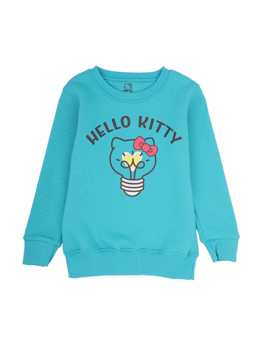 

PROTEENS Girls Blue & Black Hello Kitty Printed Cotton T-shirt
