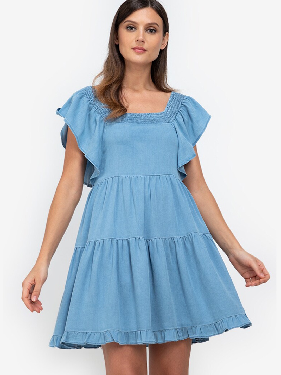 

ORIGIN BY ZALORA Blue A-Line Midi Dress