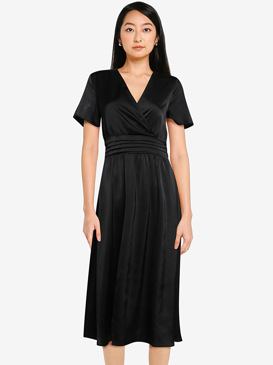 

ZALORA BASICS Black Wrap Dress