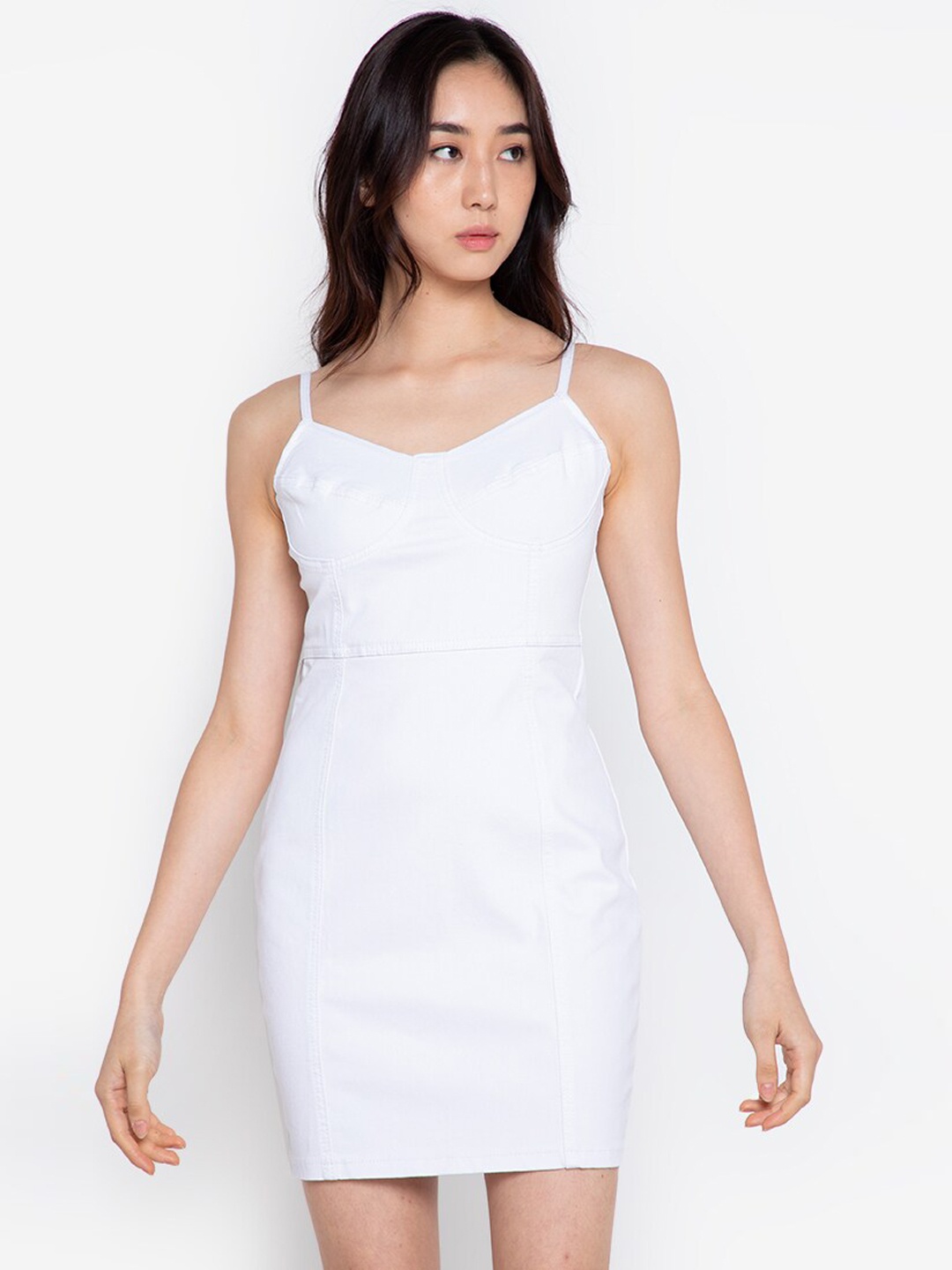 

ZALORA BASICS White Bodycon Cami Dress
