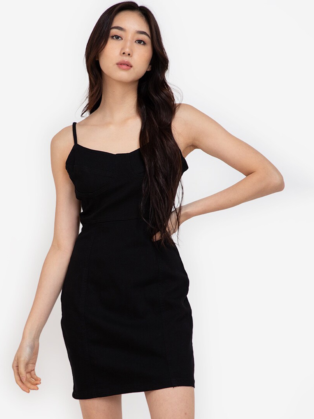 

ZALORA BASICS Black Bodycon Mini Dress