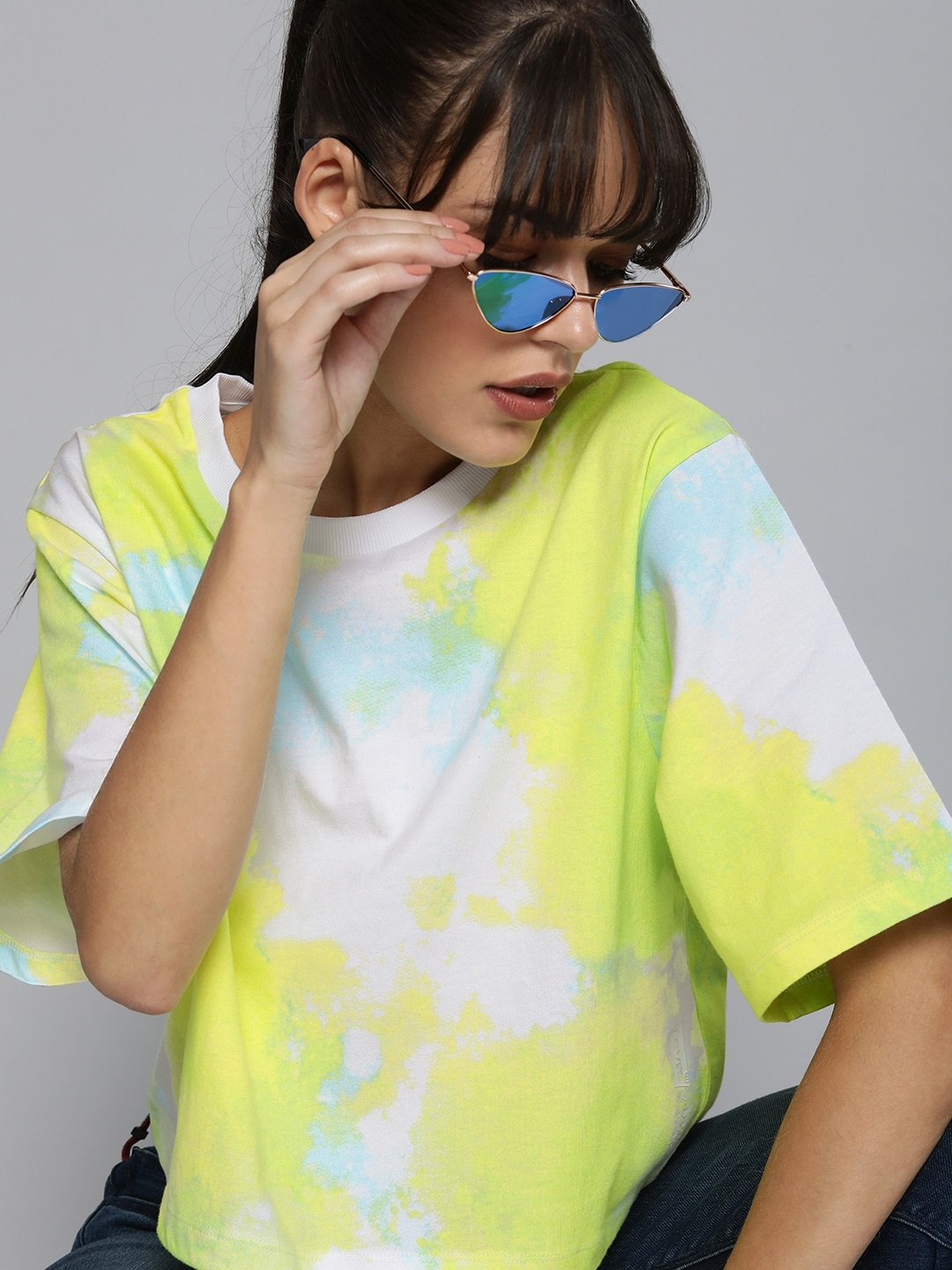 

Levis Yellow Tie and Dye Pure Cotton Top