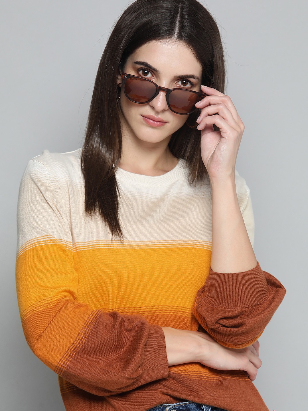 

Levis Women Multicoloured Colourblocked Drop-Shoulder Sleeves T-shirt, Multi