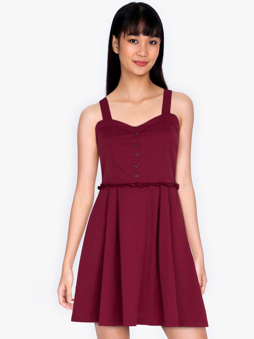 

ZALORA BASICS Red A-Line Midi Dress