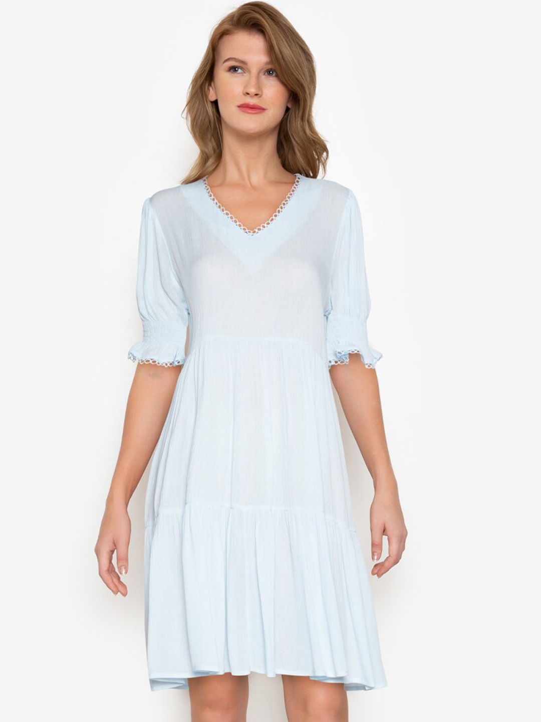 

ZALORA BASICS Blue A-Line Dress