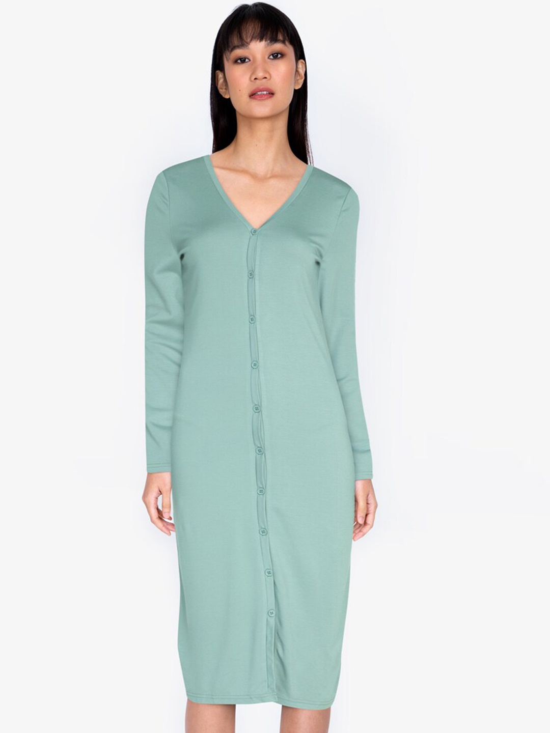 

ZALORA BASICS Green A-Line Dress