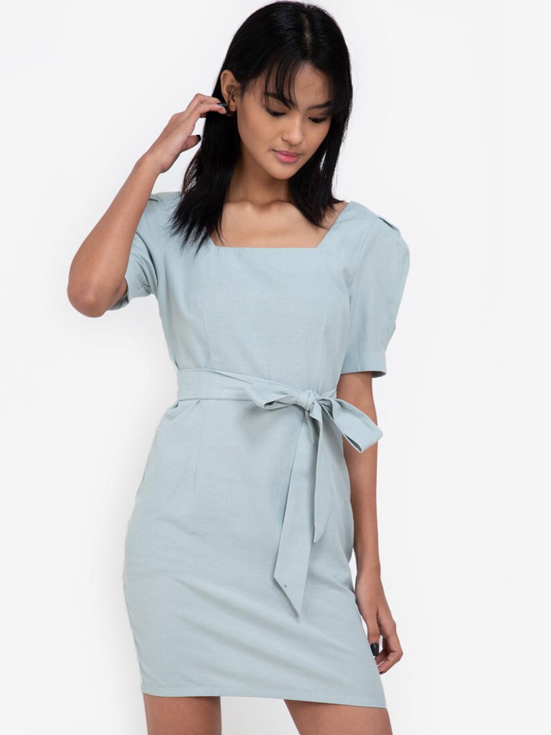 

ZALORA BASICS Green Sheath Mini Dress