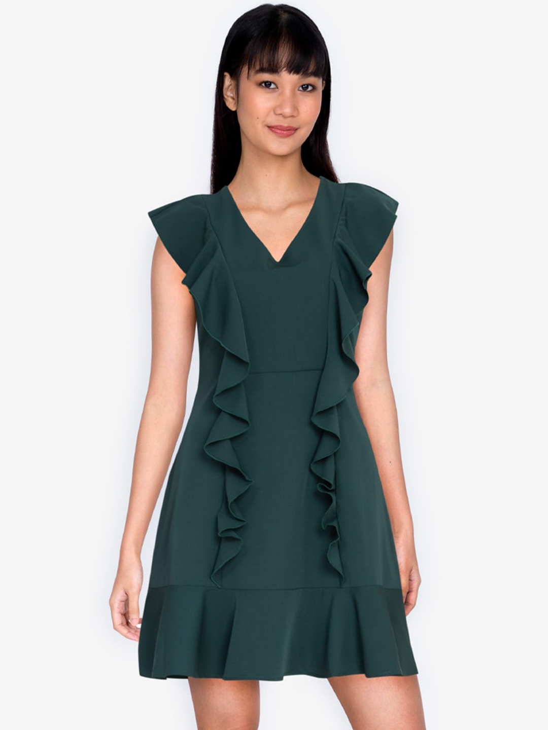 

ZALORA BASICS Women Green Fit & Flare Dress