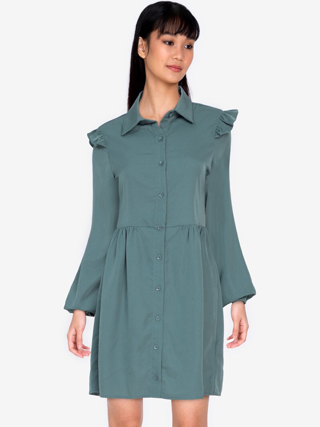 

ZALORA BASICS Blue Shirt Dress