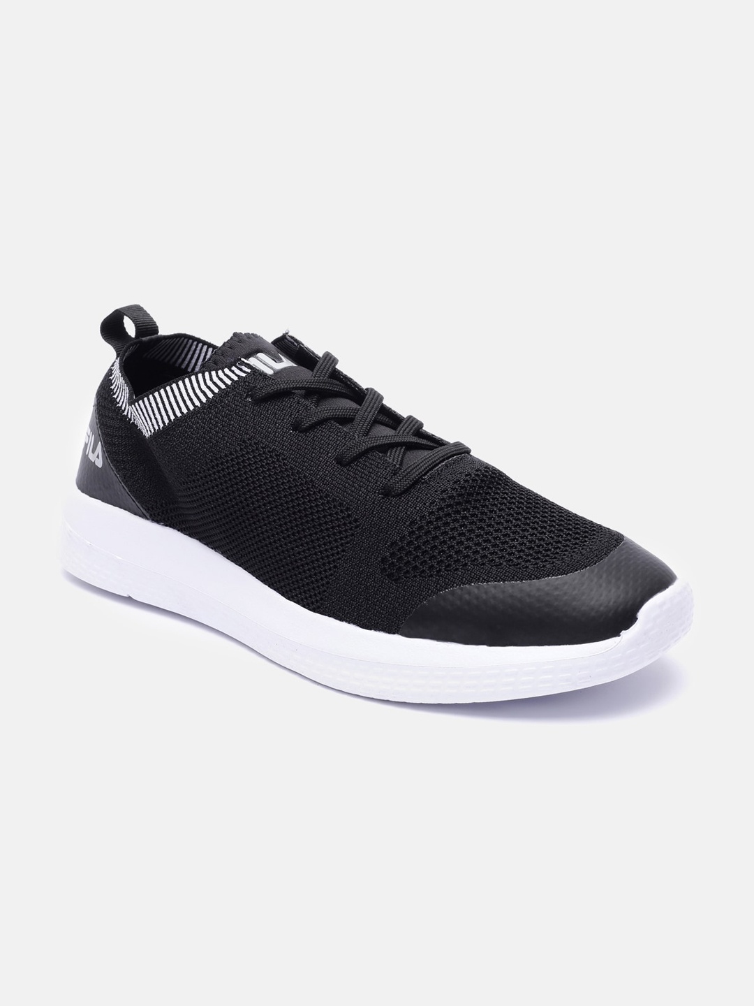 

FILA Women Black Woven Design PU Sneakers