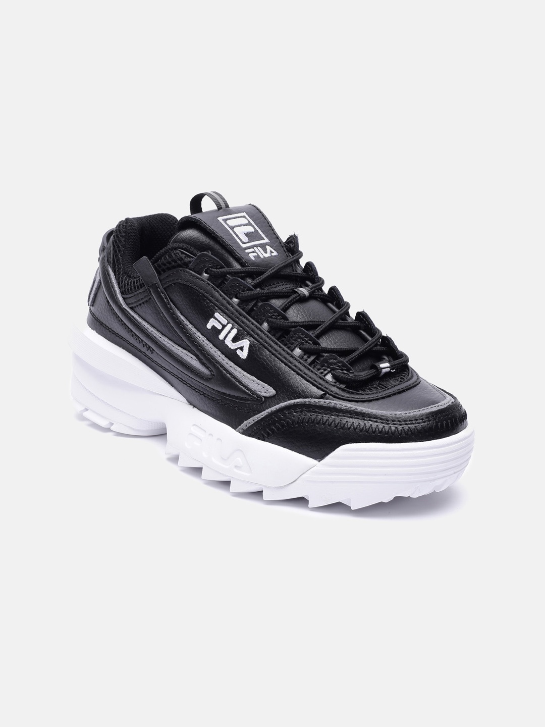 

FILA Women Black Leather Sneakers