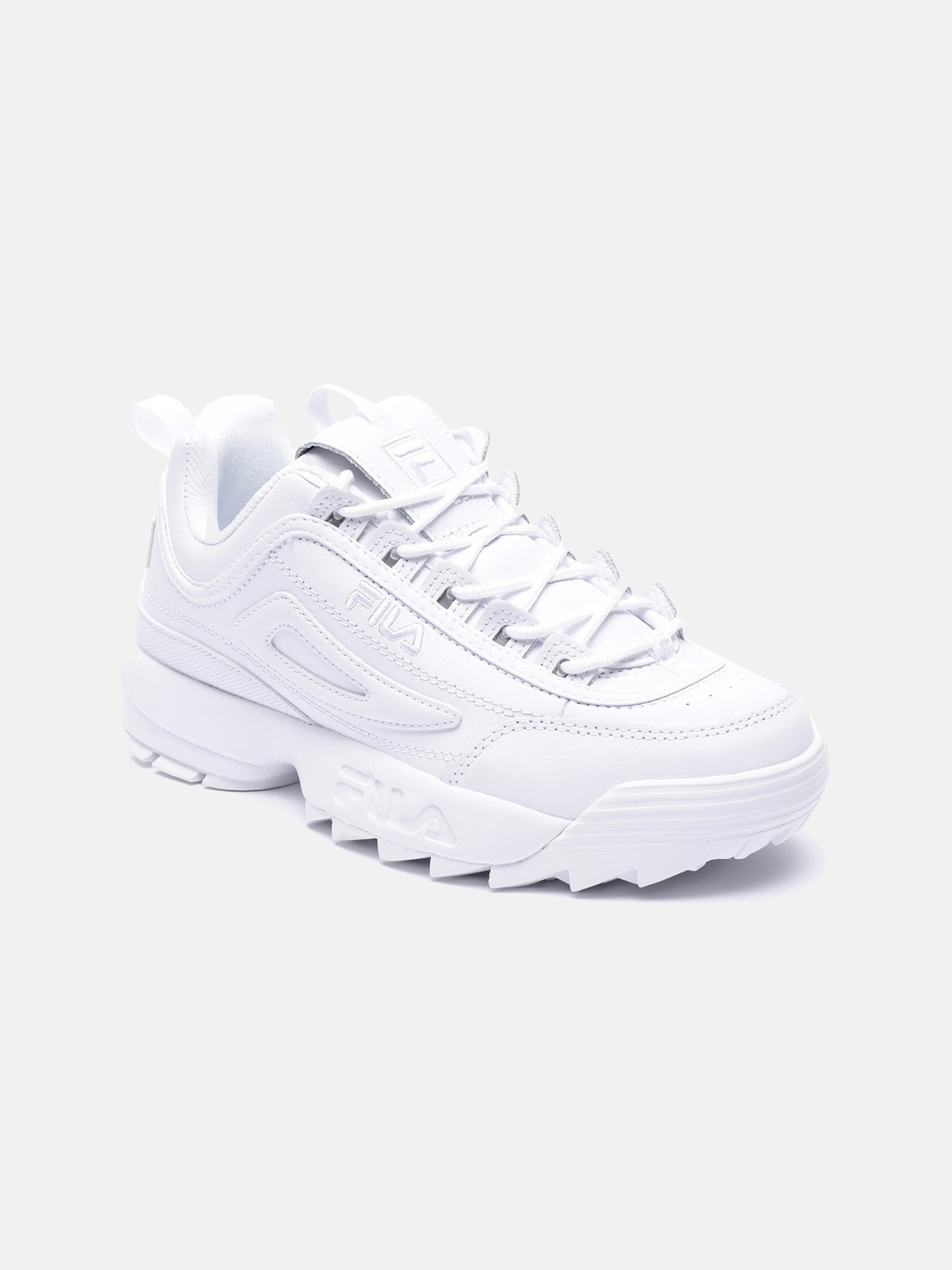

FILA Women White Leather Sneakers
