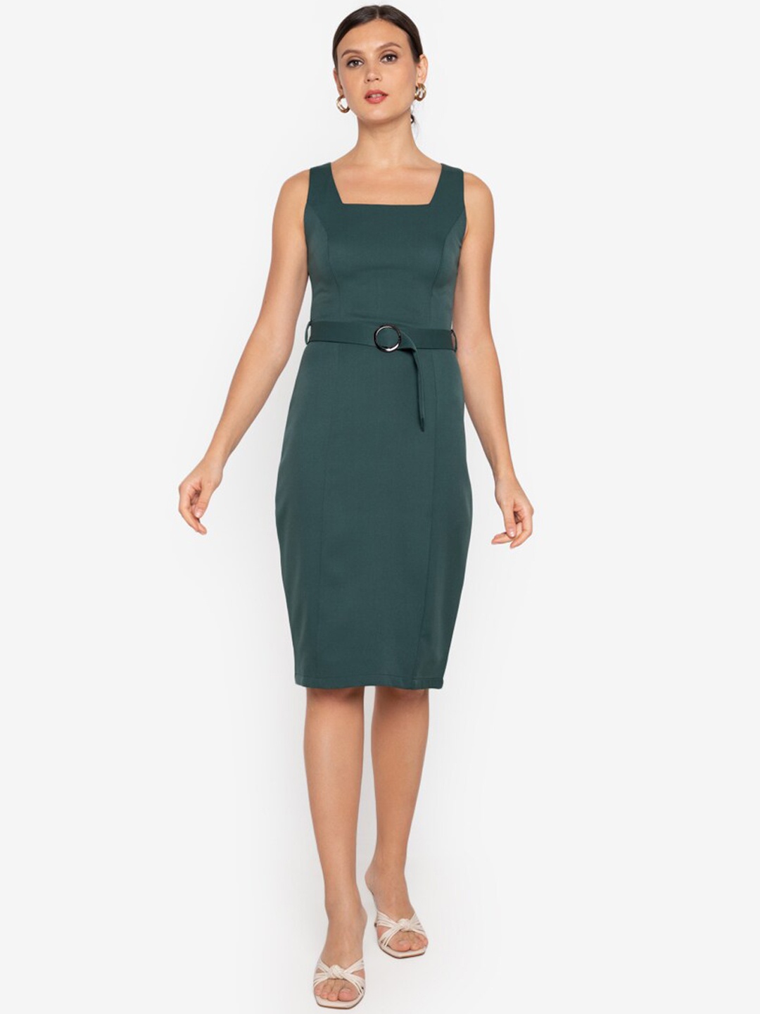 

ZALORA WORK Green A-Line Dress