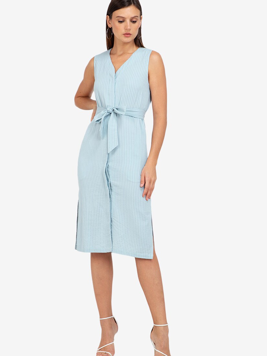 

ZALORA WORK Blue A-Line Dress