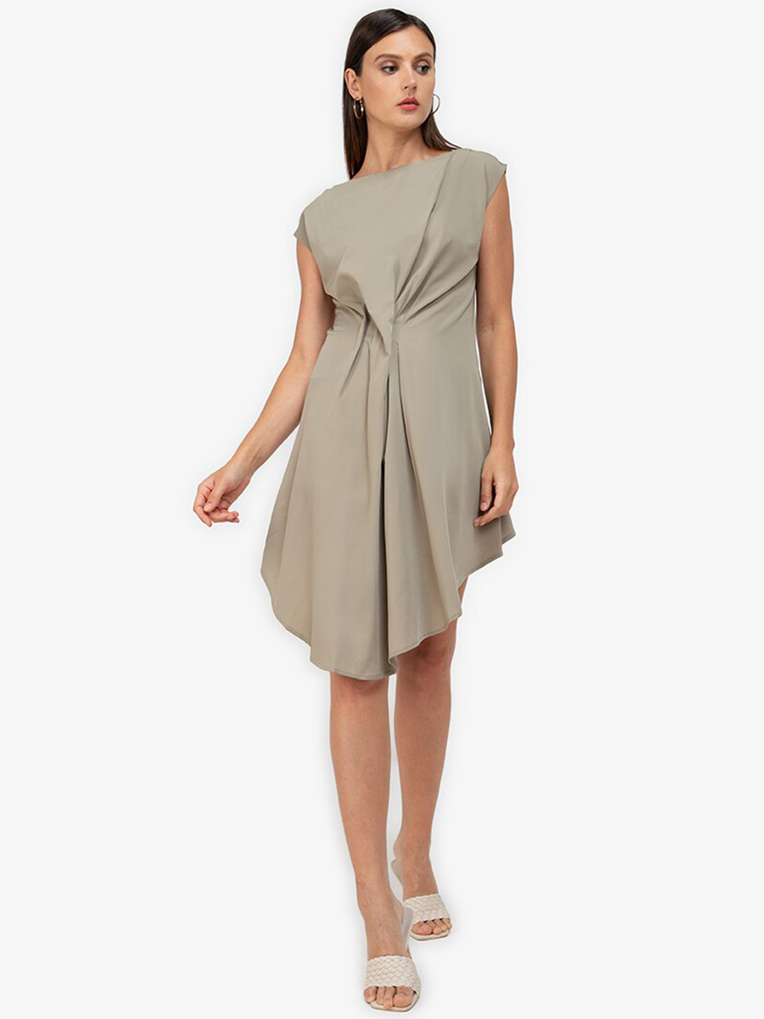 

ZALORA WORK Women Green A-Line Dress