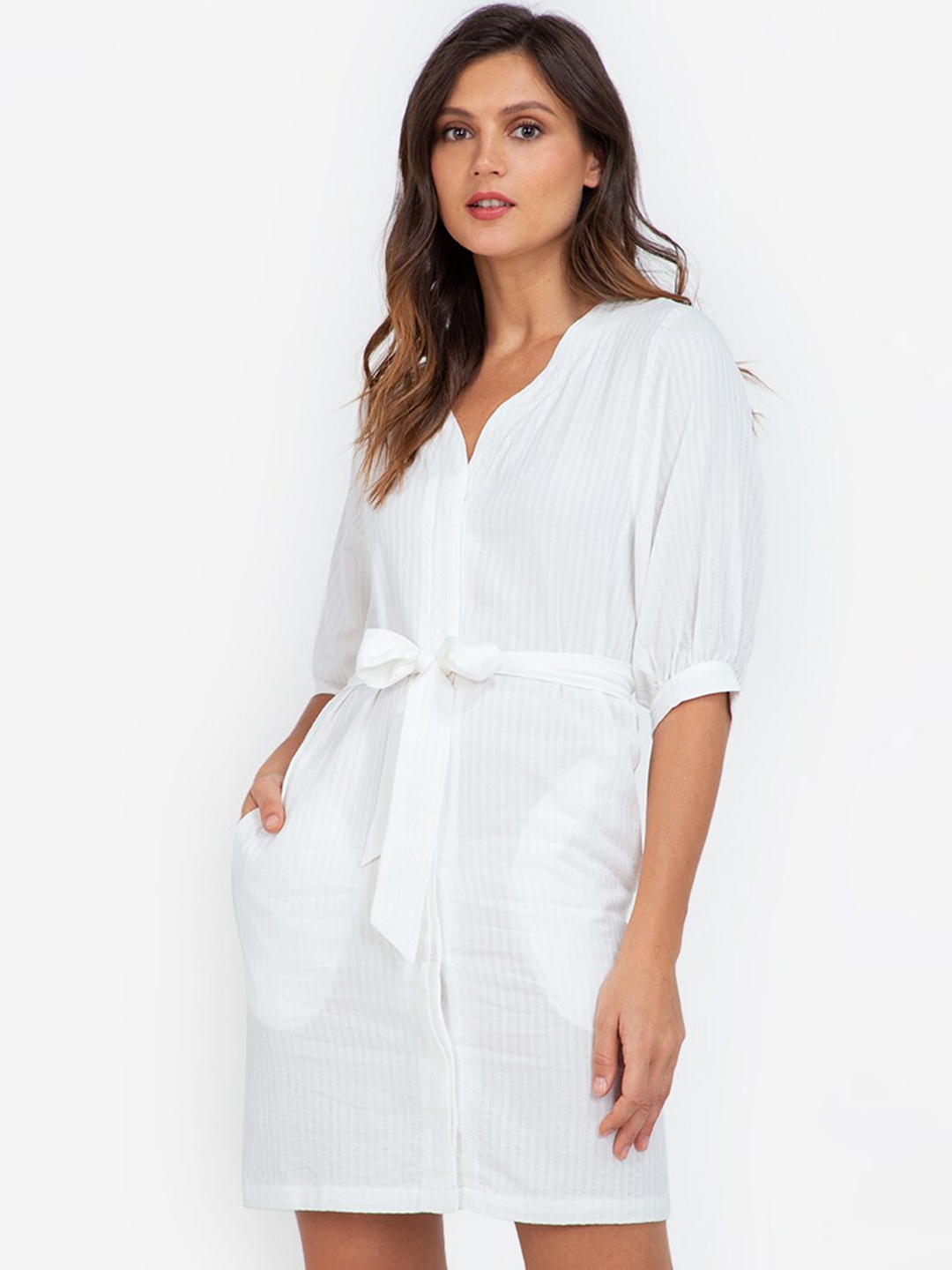 

ZALORA WORK White A-Line Dress