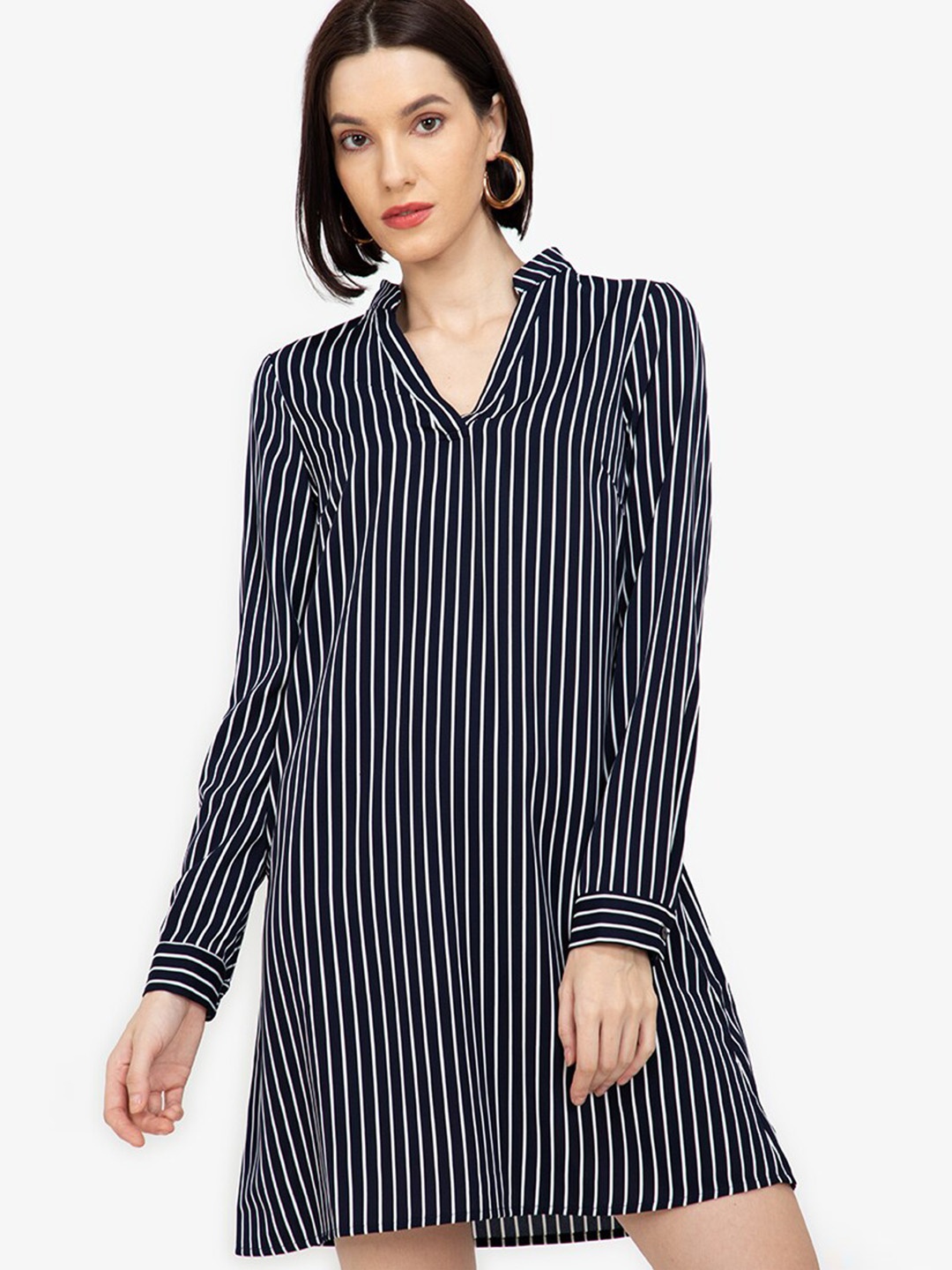 

ZALORA WORK Women Black & White A-Line Dress