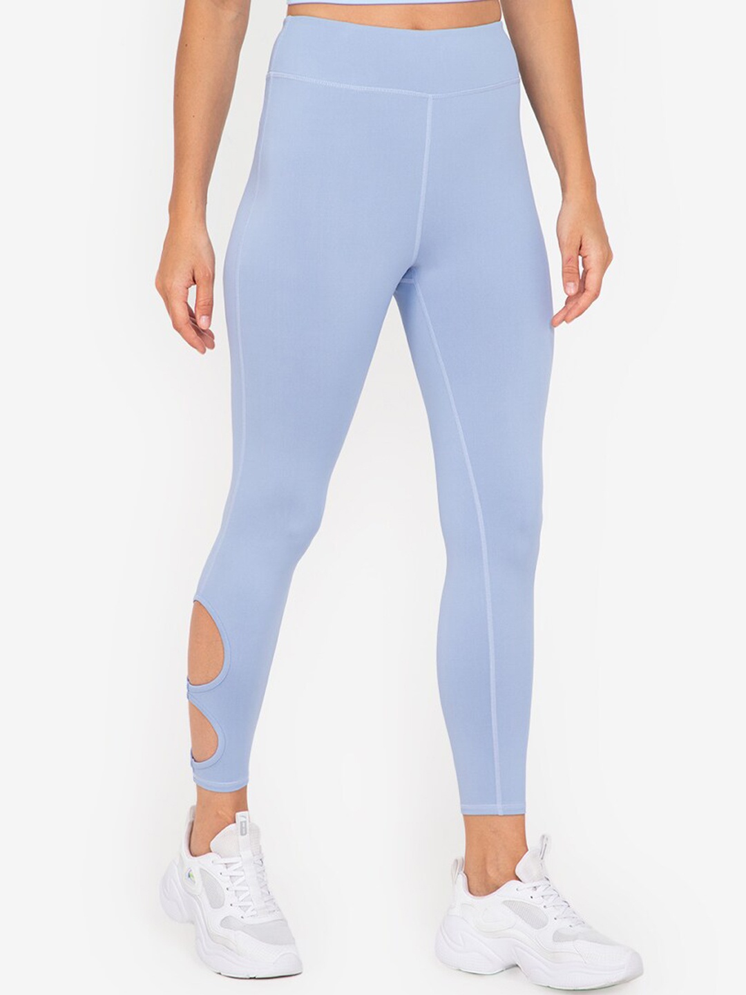 

ZALORA ACTIVE Women Blue Solid Cut Out Detail Tights