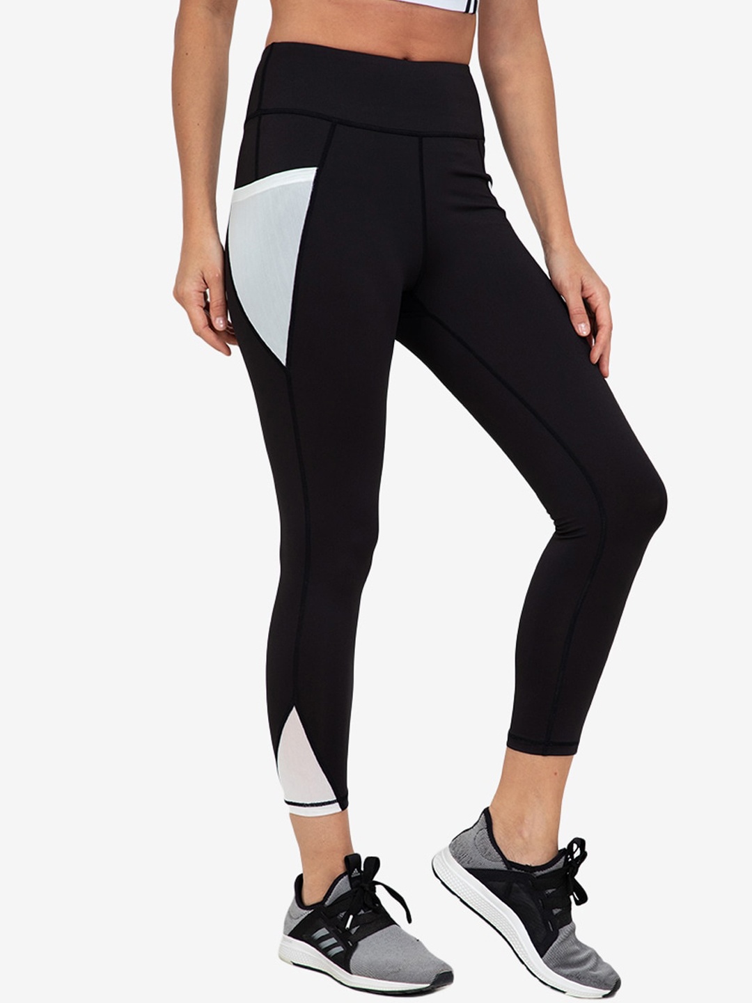 

ZALORA ACTIVE Women Multicoloured Contrast Mesh Pocket Leggings, Multi