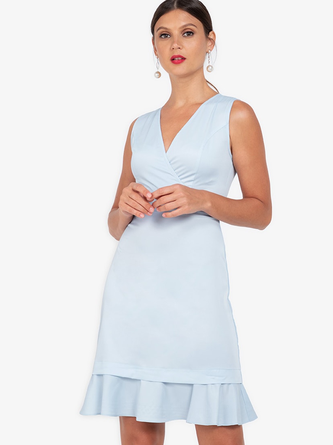 

ZALORA WORK Blue A-Line Dress