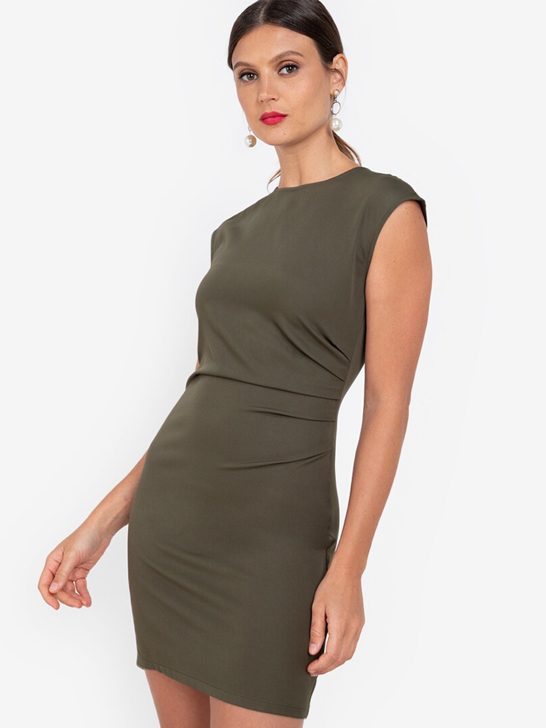 

ZALORA WORK Green Bodycon Mini Dress