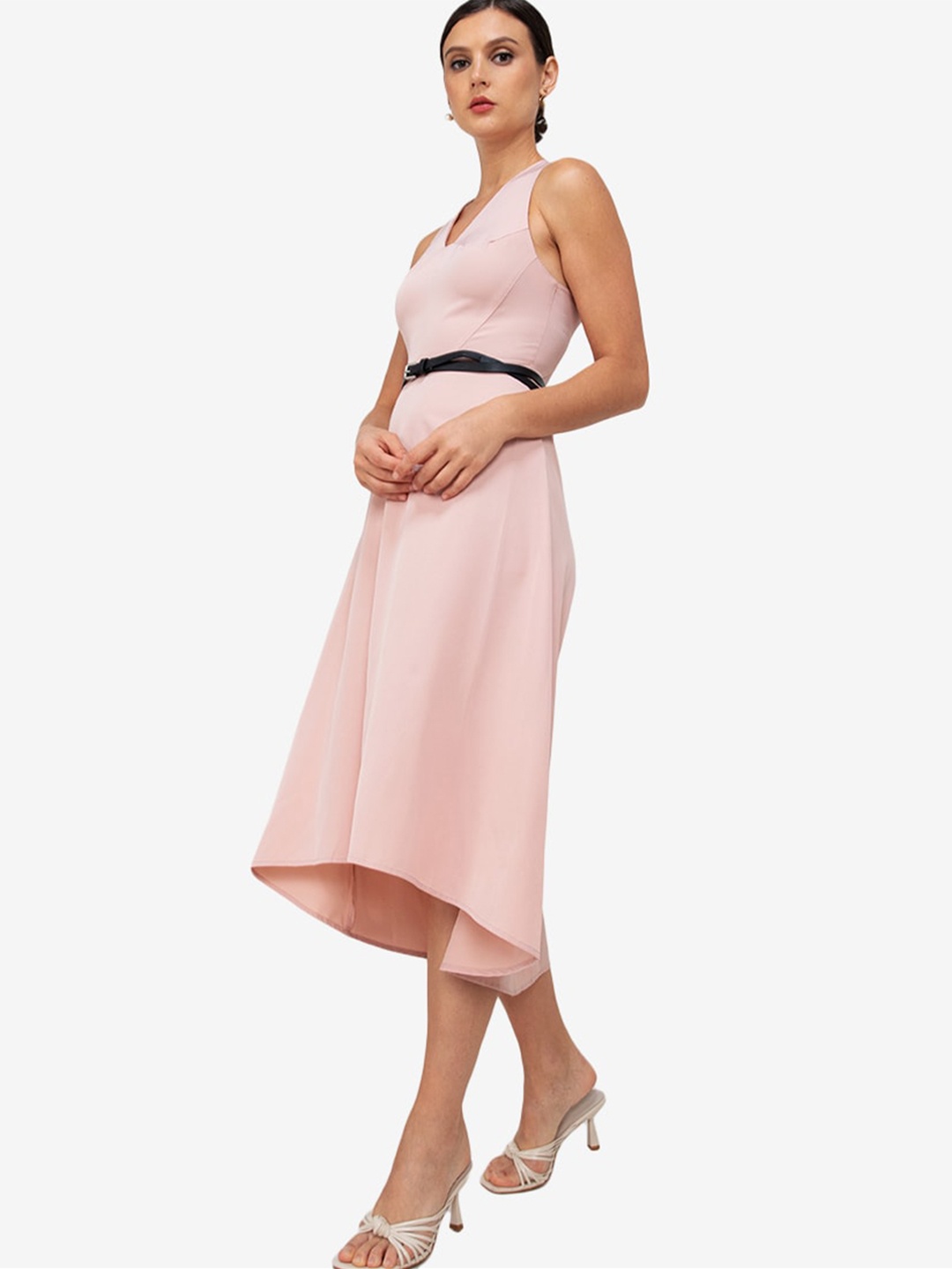 

ZALORA WORK Pink Midi Dress