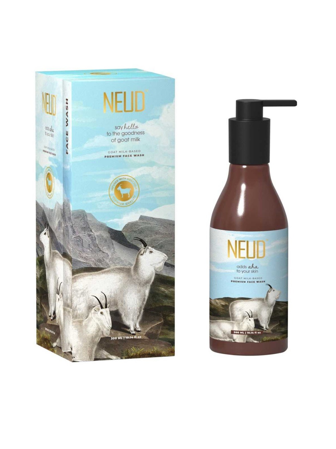 

NEUD Goat Milk Face Wash - 300 ml, White