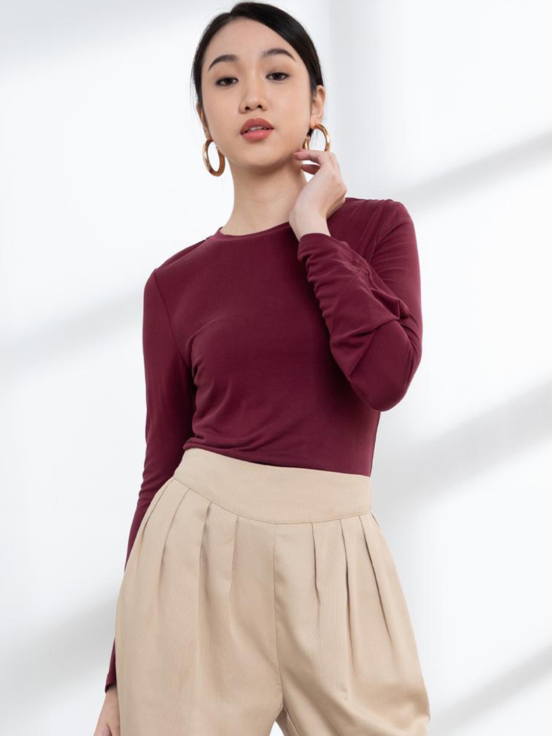 

ORIGIN BY ZALORA Red Bell Sleeves Knit Top