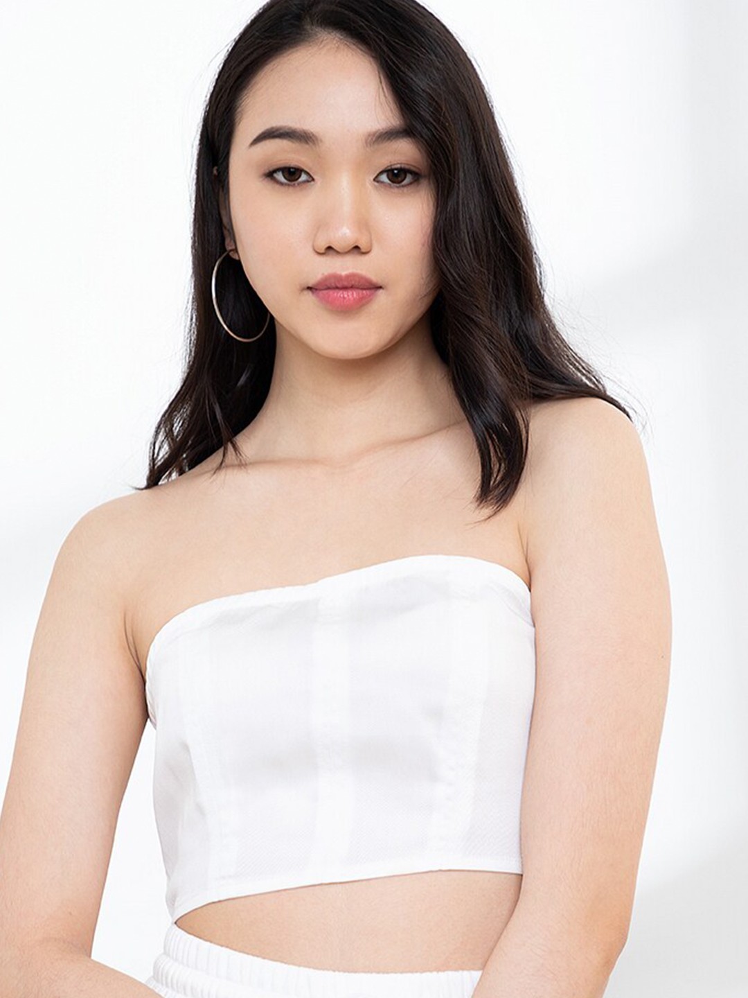 

ORIGIN BY ZALORA Women White Tube Crop Top