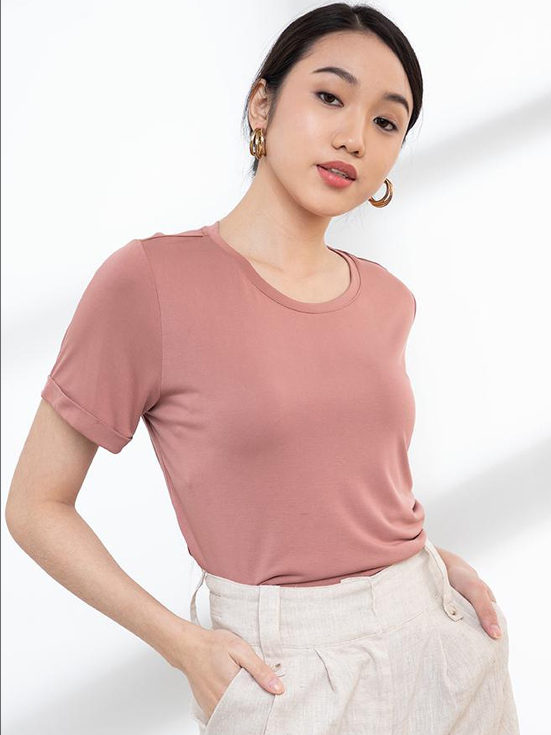

ORIGIN BY ZALORA Women Pink T-shirt