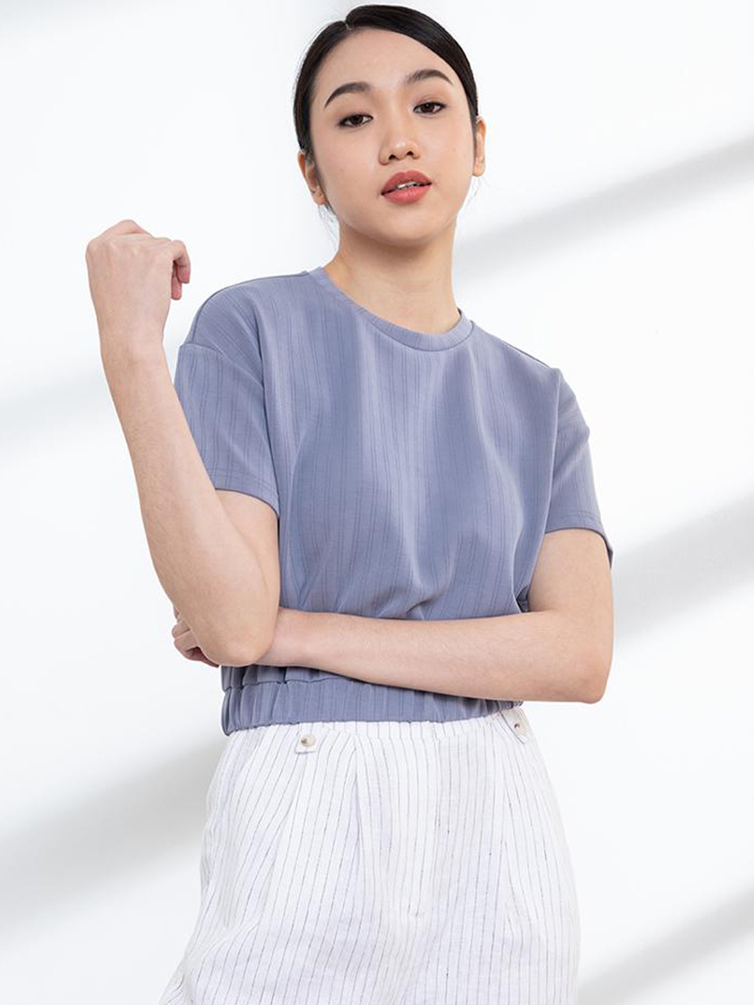 

ORIGIN BY ZALORA Black Striped Crop Top