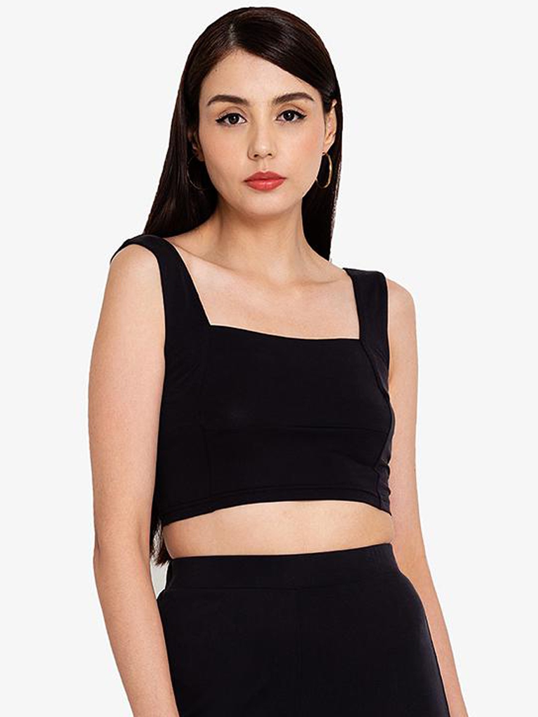 

ORIGIN BY ZALORA Blue Boxy Crop Top