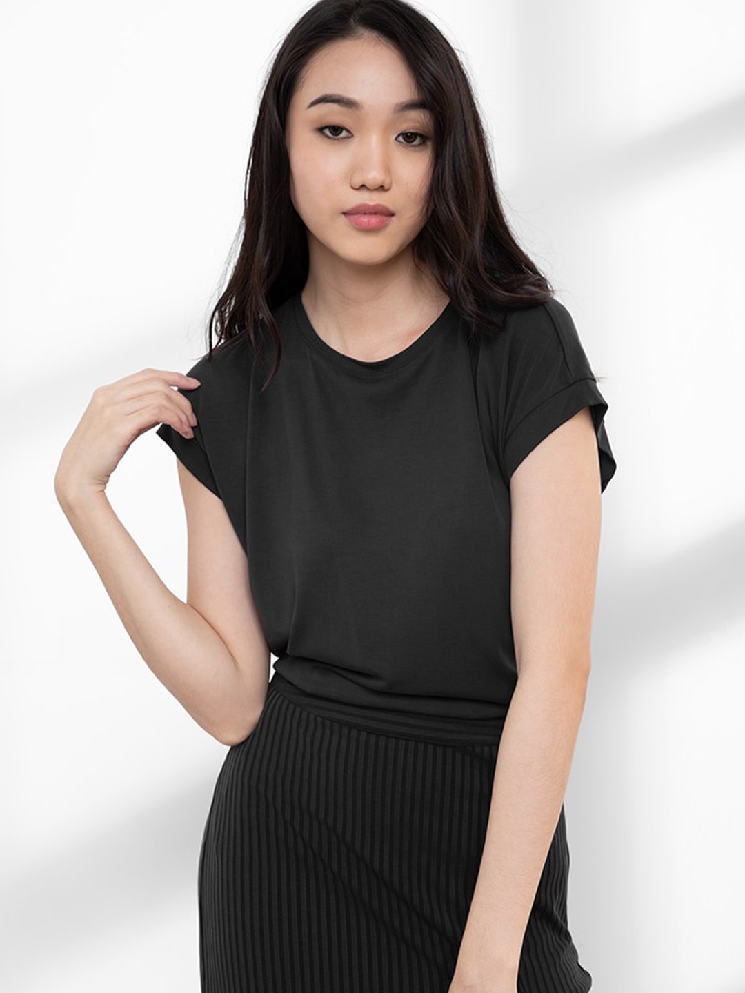 

ORIGIN BY ZALORA Black Tencel Top