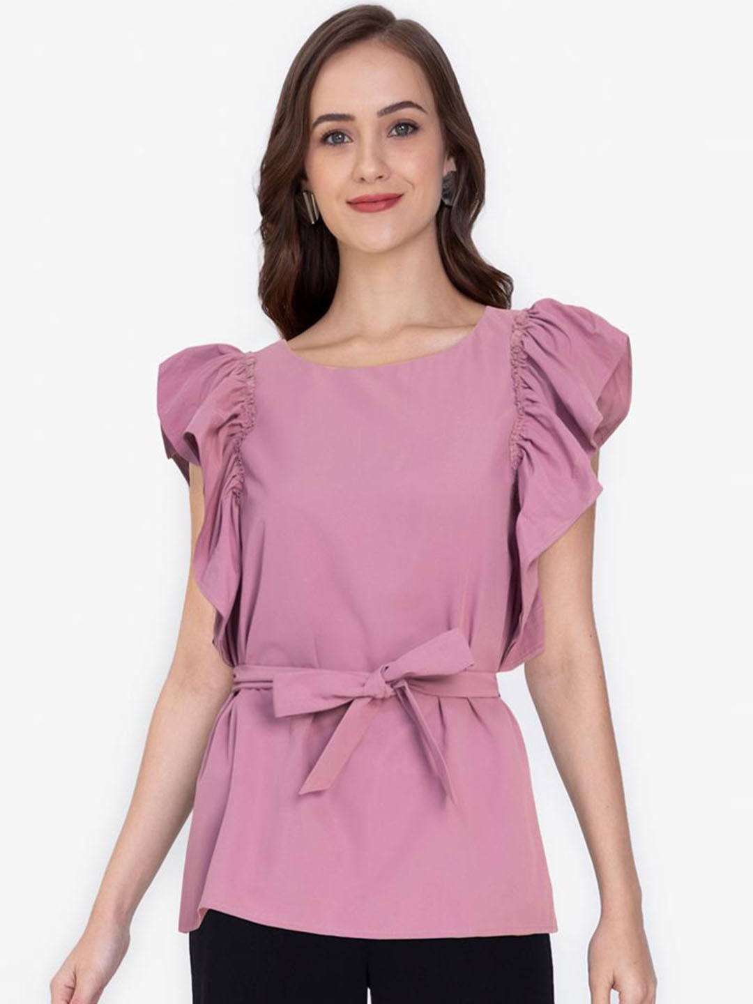 

ZALORA WORK Purple Solid Top